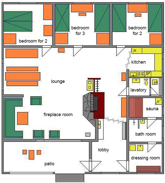 Floor plan Cabin A